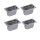 Gastro M Edelstahl GN-Behälter GN1/9 - 10cm - 0,8 L - 4 Behälter