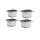 Gastro M Edelstahl GN-Behälter GN1/6 - 15cm - 3,2 L - 4 Behälter