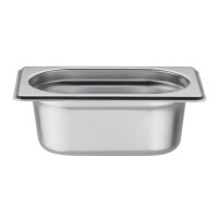 Vogue GN-Behälter GN1/9 - 6,5cm - 0,6 L - 4 Behälter - Edelstahl