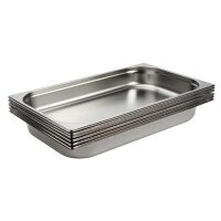 Vogue GN-Behälter GN1/1 - 6,5cm - 9 L - 4 Behälter - Edelstahl