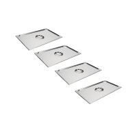 Vogue Deckel für GN-Behälter GN1/1 - 4 Deckel mit Griff - Edelstahl