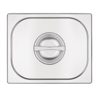 Vogue Deckel für GN-Behälter GN1/2 - 4 Deckel mit Griff - Edelstahl