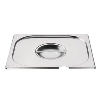 Vogue Deckel mit Löffelaussparung für GN-Behälter GN1/2 - 4 Deckel - Edelstahl