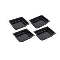 Gastro M GN-Behälter GN1/2 mit Emaillierung - 65mm - schwarz - 4 Behälter