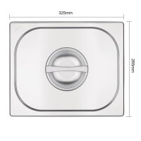 Gastro M GN-Behälter GN1/2 mit Emaillierung - 65mm - schwarz - 4 Behälter