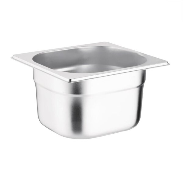 Vogue GN-Behälter GN1/6 - 10cm - 1,7L - 4 Behälter - Edelstahl