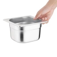 Vogue GN-Behälter GN1/6 - 10cm - 1,7L - 4 Behälter - Edelstahl