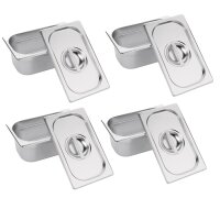 Vogue GN-Behälter GN1/9 incl., Deckel - 15cm - 1L -...