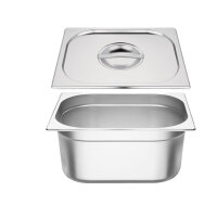 Vogue GN-Behälter GN1/2 + Deckel - 15cm - 9L - 1 Set...