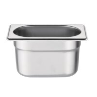 Vogue GN-Behälter GN1/9 - 10cm - 0,8L - 4 Behälter incl. Deckel - Edelstahl