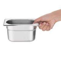 Vogue GN-Behälter GN1/9 - 10cm - 0,8L - 4 Behälter incl. Deckel - Edelstahl