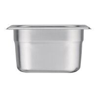 Vogue GN-Behälter GN1/9 - 10cm - 0,8L - 4 Behälter incl. Deckel - Edelstahl