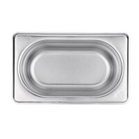 Vogue GN-Behälter GN1/9 - 10cm - 0,8L - 4 Behälter incl. Deckel - Edelstahl