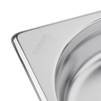 Vogue GN-Behälter GN1/9 - 10cm - 0,8L - 4 Behälter incl. Deckel - Edelstahl