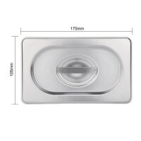 Vogue GN-Behälter GN1/4 - 6,5cm - 1,7 L - 4 Behälter incl. Deckel - Edelstahl