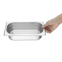 Vogue GN-Behälter GN1/4 - 6,5cm - 1,7 L - 4 Behälter incl. Deckel - Edelstahl