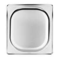 Vogue GN-Behälter GN1/6 - 6,5cm - 1 L - 4 Behälter + Deckel - Edelstahl