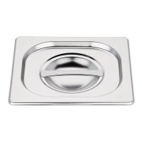 Vogue GN-Behälter GN1/6 - 6,5cm - 1 L - 4 Behälter + Deckel - Edelstahl