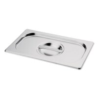 Vogue GN-Behälter GN1/9 - 6,5cm - 0,6 L - 4 Behälter + Deckel - Edelstahl