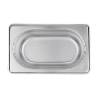 Vogue GN-Behälter GN1/9 - 6,5cm - 0,6 L - 4 Behälter + Deckel - Edelstahl