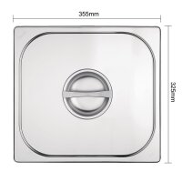 Vogue GN-Behälter GN2/3 - 6,5cm - 5,5 L - 4 Behälter + Deckel - Edelstahl