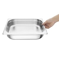 Vogue GN-Behälter GN2/3 - 6,5cm - 5,5 L - 4 Behälter + Deckel - Edelstahl