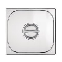 Vogue GN-Behälter GN2/3 - 6,5cm - 5,5 L - 4 Behälter + Deckel - Edelstahl