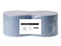 Putztuchtuchrollen - blau - 2-lagig - 22 cm x 360 Meter - 6 Rollen - Handtücher