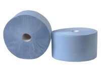 Putztuchtuchrollen - blau - 2-lagig - 22 cm x 360 Meter -...