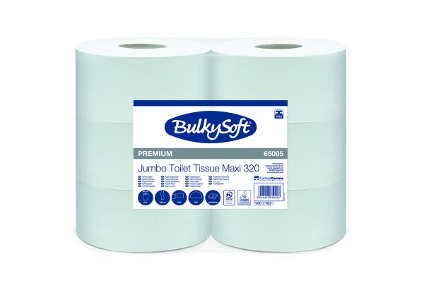 BulkySoft Großrollen maxi - Zellstoff - 2-lagig - 6 Rollen Toilettenpapier