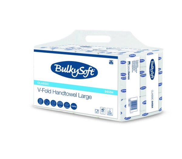 BulkySoft Handtücher - Z-Falz - Zellstoff - 2-lagig - 3000 Papierhandtücher