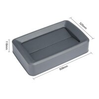 Jantex Slim Mülleimer mit Deckel - grau - 60 L - Abfallbehälter - Kunststoff