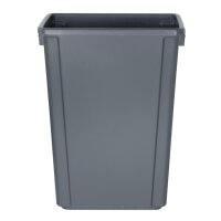 Jantex Slim Mülleimer mit Deckel - grau - 60 L - Abfallbehälter - Kunststoff