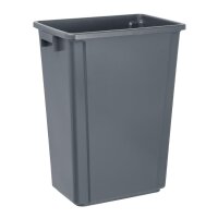 Jantex Slim Mülleimer mit Deckel - grau - 60 L - Abfallbehälter - Kunststoff