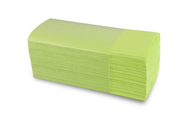 Papierhandtücher Funny - 2-lagig - grün - V-Falz - 32 x 4000 Falthandtücher