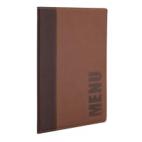 Securit Speisekarte Trendy - A5 - Kunstleder - braun - 5...