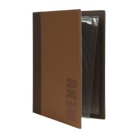 Securit Speisekarte Trendy - A5 - Kunstleder - braun - 5 Karten