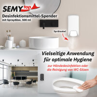 Desinfektionsspender SemyTop - 500 ml - Kunststoff - schwarz - Wandspender