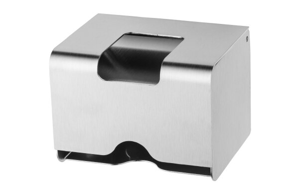 Tampon- und Bindenspender kompakt - Edelstahl - 75(H)x102(B)x86(T)mm