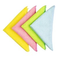 Jantex Mikrofasertücher Rosa/Blau/Gelb/Grün - 400(L)x400(B)mm - a 10 Tücher