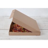 Fiesta Recycelbare flache braune Papiertüten (500 Stück) - 210(H)x90(B)x177(L)mm