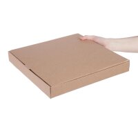 Fiesta Recycelbare flache braune Papiertüten (500 Stück) - 210(H)x90(B)x177(L)mm