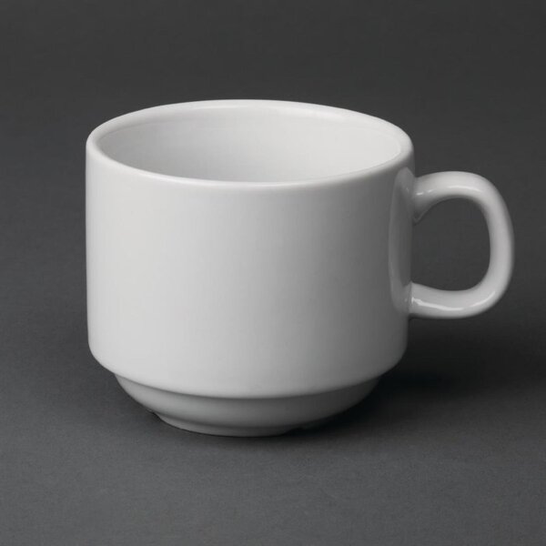 Olympia Whiteware Teetassen - 20cl - 24 Tassen - Porzellan