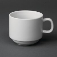 Olympia Whiteware Teetassen - 20cl - 24 Tassen - Porzellan