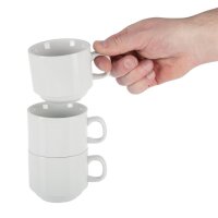 Olympia Whiteware Teetassen - 20cl - 24 Tassen - Porzellan