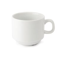 Olympia Whiteware Teetassen + Untertassen - 20cl - 12 Sets - Porzellan
