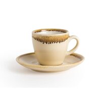 6 Olympia Kiln Espressotassen + Untertassen Sandstein - 8,5cl - Tassen