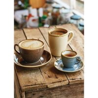 6 Olympia Kiln Espressotassen + Untertassen Sandstein - 8,5cl - Tassen