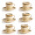 6 Olympia Kiln Espressotassen + Untertassen Sandstein - 8,5cl - Tassen