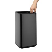 Bolero Quadrat Abfalleimer - schwarz - 10L - Kunststoff -...